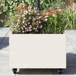 Parasol Base with Planter White 45 x 45 x 45 cm Steel 42010369