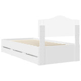 Bed Frame with Drawer White 90 x 190 cm Engineer Wood 3413047