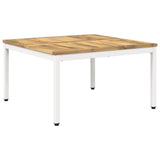 Coffee Table White 80 x 80.5 x 45 cm Solid Acacia Wood 901743