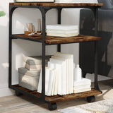 Printer Stand 3-Tier Smoked Oak 43x48x64 cm Engineered Wood 842278