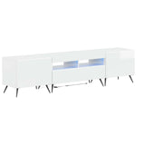 5 Piece LED TV Cabinet High Gloss White Engineered Wood 3416925