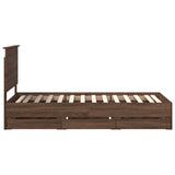 Bed Frame with Drawer Brown Oak 90 x 190 cm Engineer Wood 3409502