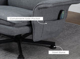 Swivel Recliner Chair and Footstool, Upholstered Massage Recliner Armchair with Remote Control, T3398P343286