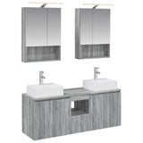 Bathroom Cabinet Set 5 pcs Grey Sonoma Engineered Wood 3406404