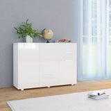 Sideboard High Gloss White 107x35x80.5 cm 283718