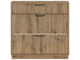 Shoe Cabinet HOORN 78 x 24 x 100 cm Engineered Wood Artisan Oak 897324