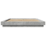 Bed Frame without Mattress Concrete Grey 150x200 cm King Size 3281185