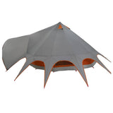 Teepee Tent 7-Person Grey and Orange 600 x 600 x 347 cm 42004016