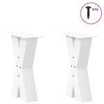 ZNTS Coffee Table Legs X-Shaped 2 pcs White 28x cm Steel 4012949