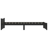 Bed Frame without Mattress Black Solid Wood 90x200 cm 815033
