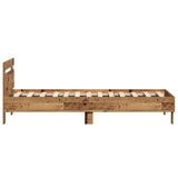 Bed Frame Old Wood 193 x 95 x 88 cm Engineered Wood 874121