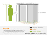 5ft x 3ft Metal Garden Storage Shed, Outdoor Tool Shed with Sloped Roof, Lockable Door for Tools, T3398P318671