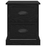 Bedside Cabinet with Drawer 2 pcs Black Oak 39 x 39 x 47.5 cm 881333