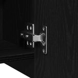 Bathroom Mirror Cabinet with Door Black Oak 62.5 x 20.5 x 64 cm 862523