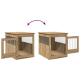 Dog Crate Furniture Artisan Oak 64.5x80x71 cm Engineered Wood 857646