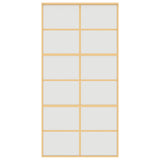 Sliding Door Gold 102.5x205 cm Frosted ESG Glass and Aluminium 155171