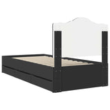 Bed Frame with Drawer Black 75 x 190 cm Engineer Wood 3413465