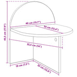 Bedside Table 2 pcs Smoked Oak 40 x 35.5 x 45.5 cm 8001142