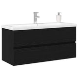 Bathroom Sink Cabinet Black Oak 100 x 39 x 62 cm 3333145