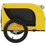 Pet Bike Trailer Yellow and Black Oxford Fabric and Iron 94001