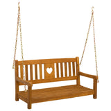 Garden Swing Bench Natural 110 x 56 x 58 cm Solid Acacia Wood 42028093