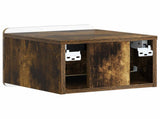 Wall-Mounted Bedside Cabinet 2 pcs Smoked Oak 33 x 34.5 x 24 cm 898266