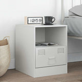 Bedside Cabinet White 34.5x39x44 cm Steel 841761