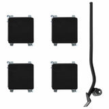 Furniture Rollers 4 pcs with Lifter 13.5x13.5x6 cm Steel 1300 kg 42002560