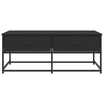 ZNTS Coffee Table Black 100x51x40 cm Engineered Wood 833970