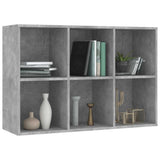 Book Cabinet Concrete grey Engineered wood 66x30x98 cm 800346