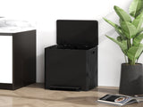 50L Dual Compartment Stainless Steel Bin, with Deodoriser Holders - Black T3398P343174