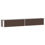 Garden Raised Bed Galvanised Steel 320x40x45 cm Brown 47054