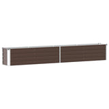 Garden Raised Bed Galvanised Steel 320x40x45 cm Brown 47054