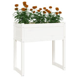 Planter White 78x40x81 cm Solid Wood Pine 822133