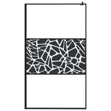 Shower walls Black 115 x 195 cm Glass and Aluminium 151883