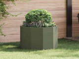 Planter Olive Green 60 x 60 x 50 cm Steel 883762
