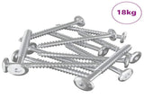 Wood Screws 1350 pcs Silver Steel 864390