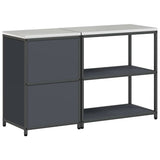 Kitchen Storage Set HATTEM 2 pcs Anthracite Cold-rolled Steel 3392661