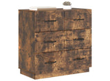 Drawer Cabinet Smoked Oak 66 x 34.5 x 87 cm Engineered Wood 895300