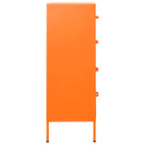 Chest of Drawers Orange 80x35x101.5 cm Steel 336201