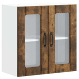 Kitchen Wall Cabinet with Glass Door Lucca Smoked Oak Engineered Wood 853912