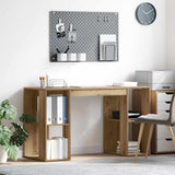 Desk with Shelf Artisan Oak 130 x 50.5 x 75 cm Engineered Wood 869505