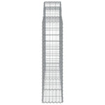 Arched Gabion Basket 200x30x120/140 cm Galvanised Iron 153486