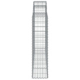 Arched Gabion Baskets 7 pcs 200x30x120/140 cm Galvanised Iron 3146136