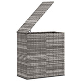 Garden Cushion Box PE Rattan 100x49x103.5 cm Grey 317225