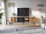 TV Stand Cabient with 3 Door, 2-tier open shelving, TV Cabinet Storage Sideboard, TV Entertainment N605P388089Z