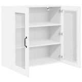 Wall Glass Cabinet PORTO White 80 x 31 x 80 cm Engineered Wood 885415