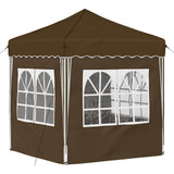 Pop-up Party Tent 195 x 195 x 245 cm Taupe Oxford Fabric 42019740