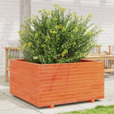 Garden Planter Wax Brown 90x90x49.5 cm Solid Wood Pine 3282536