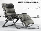Set of Two Reclining Sun Loungers, with Cushion - Grey T3398P314197